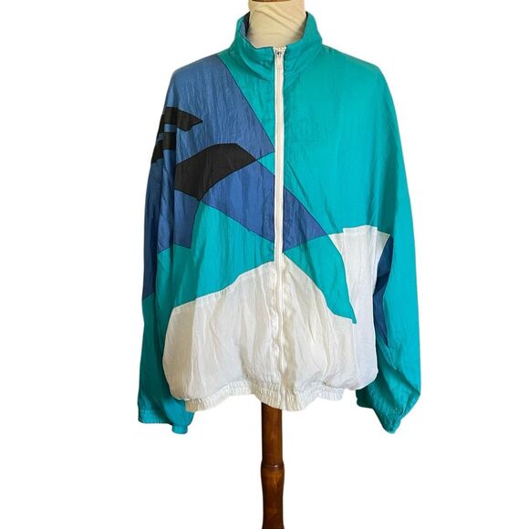 Aviat Sportif Vintage 80’s/90’s Color Block Oversized Windbreaker Size Large (Un - Picture 2 of 11